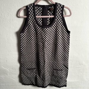 Ben Sherman Checkered Knit Sweater Dress